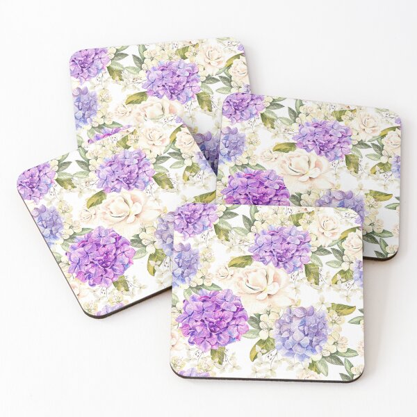 Item preview,  Watercolor Hydrangea & Roses Pattern designed and sold by Tamas Das.