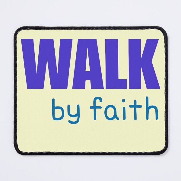 Item preview, Walk by Faith – Bold Blue Faith Typography designed and sold by emilykang.