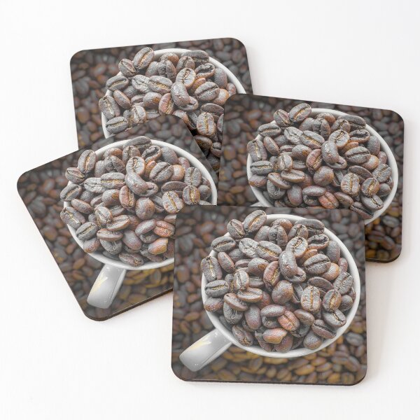 Item preview, Coffee Cup Full of Roasted Coffee Beans – Top View designed and sold by RastislavS.