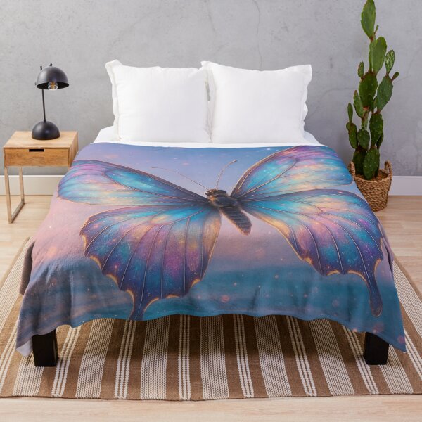 Item preview, Galaxy Butterfly – Cosmic Wings in Blue and Purple Skies designed and sold by Zee's Whimsical Wonders.