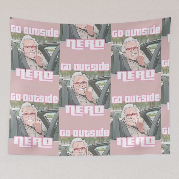 Item preview, Grumpy Old Man Go Outside Nerd Sarcastic Humor Retro Art designed and sold by SylviaBarboni.
