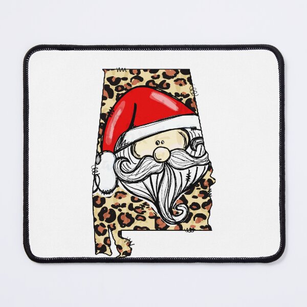 Item preview, Christmas Santa With Alabama Leopard Map designed and sold by palatablesold.