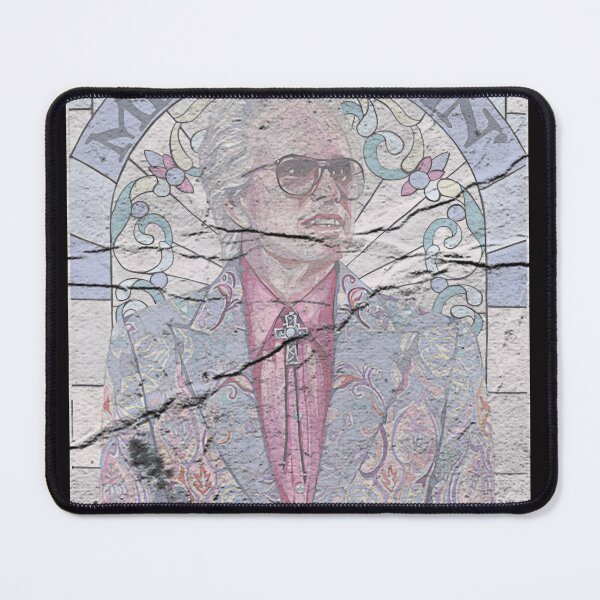 Item preview, Misbehavin' Eccentric Stained Glass Preacher Portrait designed and sold by SylviaBarboni.