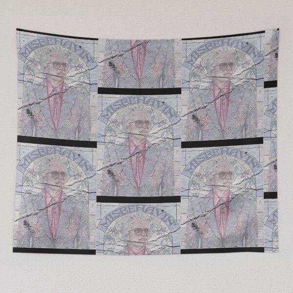 Item preview, Misbehavin' Eccentric Stained Glass Preacher Portrait designed and sold by SylviaBarboni.
