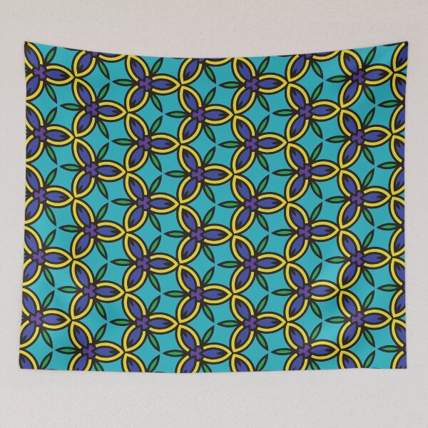 Item preview, circles geometry seamless colorful repeat pattern designed and sold by Abrahamjrnd.