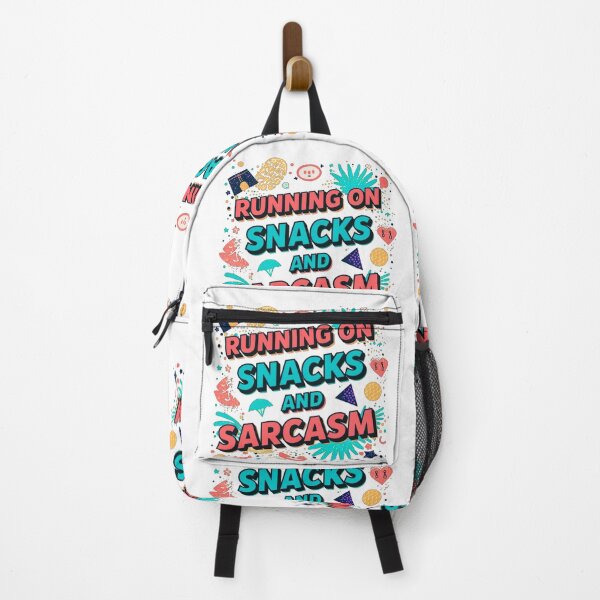 Item preview, Running on Snacks and Sarcasm – Funny Relatable Quote for Snack Lovers & Sarcastic Souls designed and sold by SnarkyTextStudiO.