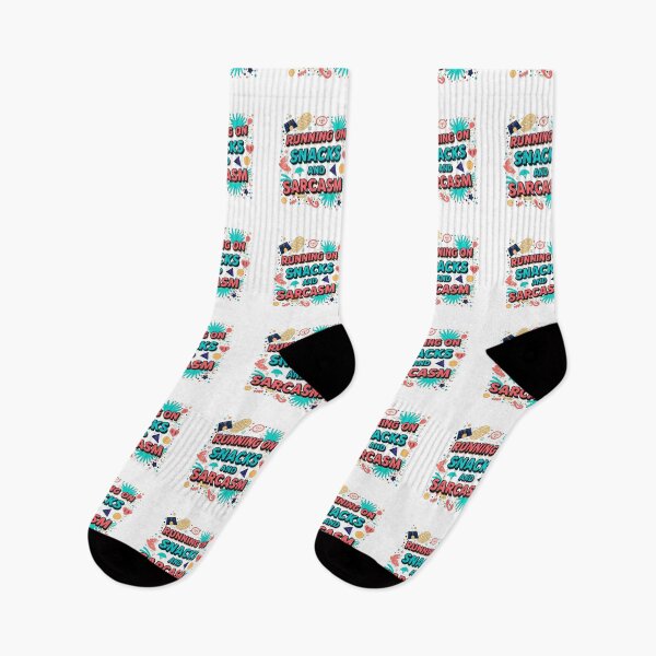 Item preview, Running on Snacks and Sarcasm – Funny Relatable Quote for Snack Lovers & Sarcastic Souls designed and sold by SnarkyTextStudiO.