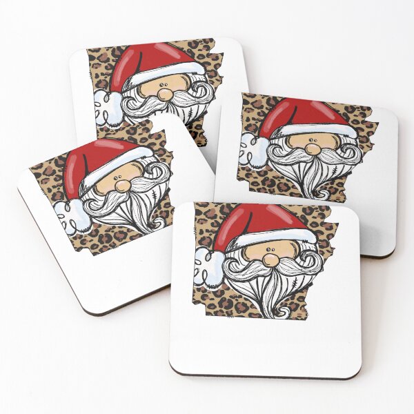 Item preview, Christmas Santa With Arkansas Leopard Map designed and sold by palatablesold.