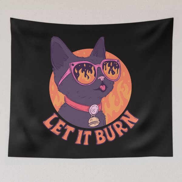 Item preview, Let It Burn Chaos Cat Meme designed and sold by EriBoon6.