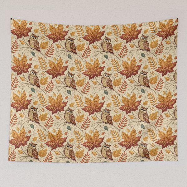 Item preview, A cute and cozy seamless pattern for autumn designed and sold by Merrylands Artshop.