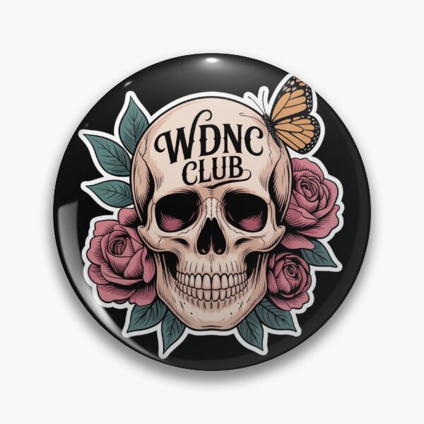 Item preview, WDNC We Do Not Care Club Menopause - Retro Floral Skull  designed and sold by ImagiSpark Press.