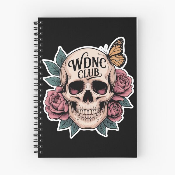 Item preview, WDNC We Do Not Care Club Menopause - Retro Floral Skull  designed and sold by ImagiSpark Press.