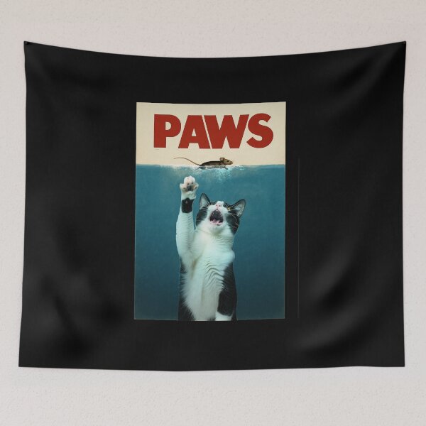 Item preview, Paw-some Kitty Cats.USA PAWS Parody Cat Mouse Humorous Cat Chasing Mouse designed and sold by chris-ellis-art.