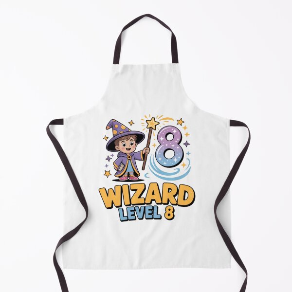 Item preview, Wizard Level 8 Magic Birthday Sorcerer Kids designed and sold by Blok45.