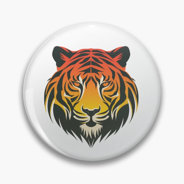 Item preview, Elegant tiger head in gradient designed and sold by Marcelware.