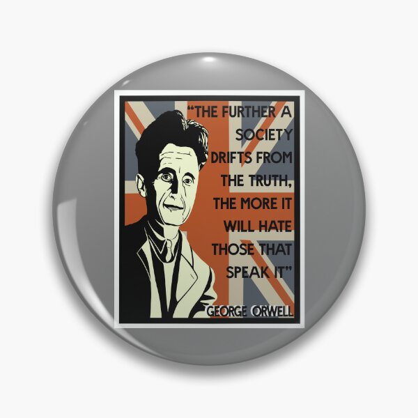 Item preview, George Orwell Quote on British Flag designed and sold by KateVanFloofno1.