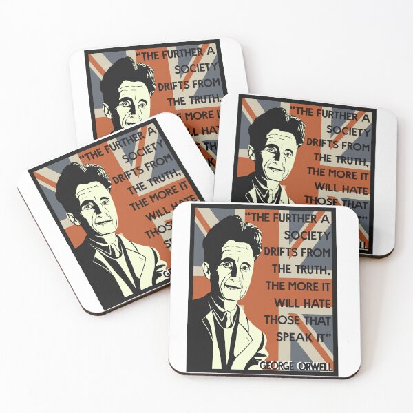 Item preview, George Orwell Quote on British Flag designed and sold by KateVanFloofno1.