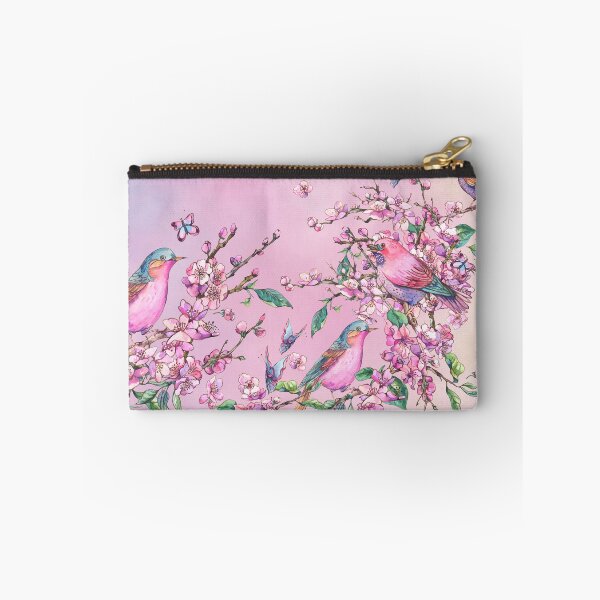 Item preview, "Pink Birds & Cherry Blossoms – Dreamy Watercolor Illustration" designed and sold by SMHaven93.