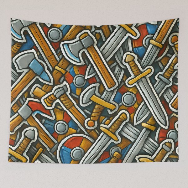 Item preview, Sticker Bomb – Viking Weapons designed and sold by NorseDrip.