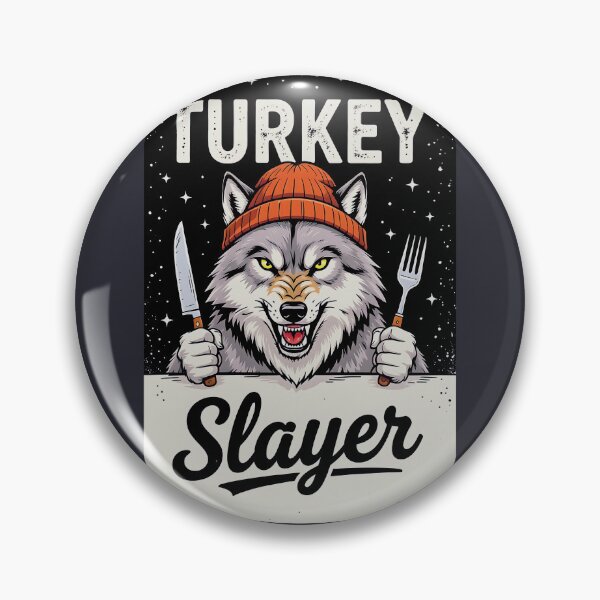 Item preview, Thanksgiving Wolf Turkey Slayer  designed and sold by CreepyCornerArt.