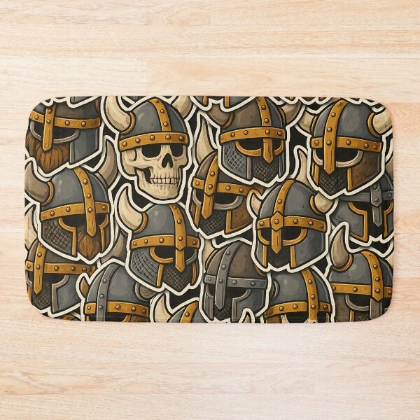 Item preview, Sticker Bomb – Viking Helmets and Skulls designed and sold by NorseDrip.