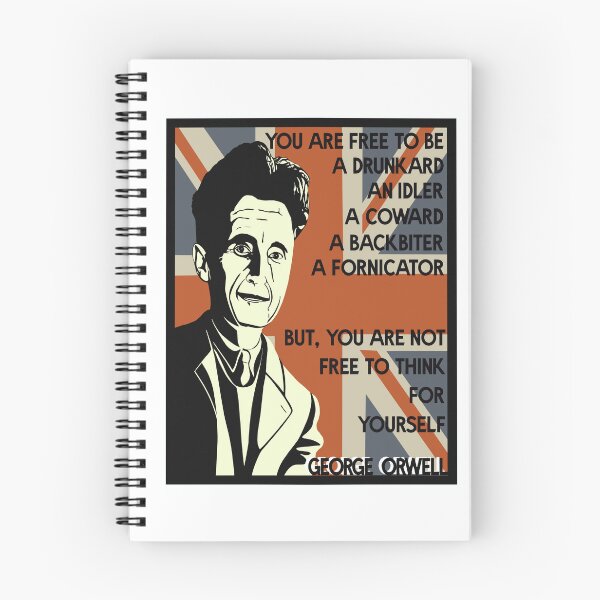 Item preview, You’re Free to be a Drunkard- George Orwell Quote on British flag designed and sold by KateVanFloofno1.
