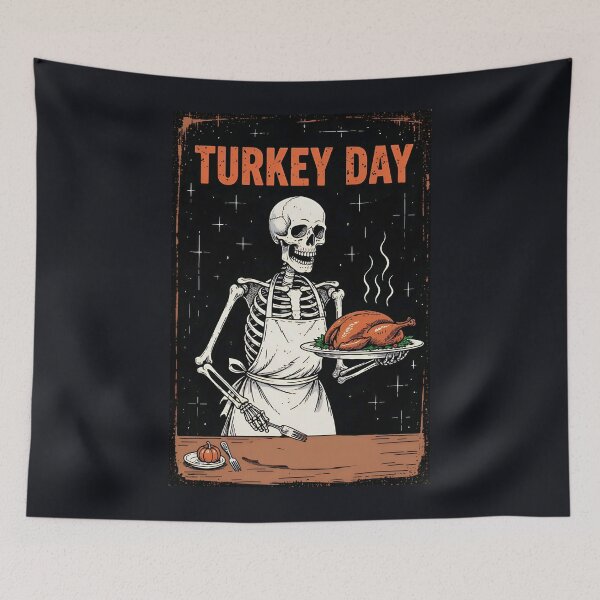 Item preview, Thanksgiving Skeleton Turkey Day  designed and sold by CreepyCornerArt.