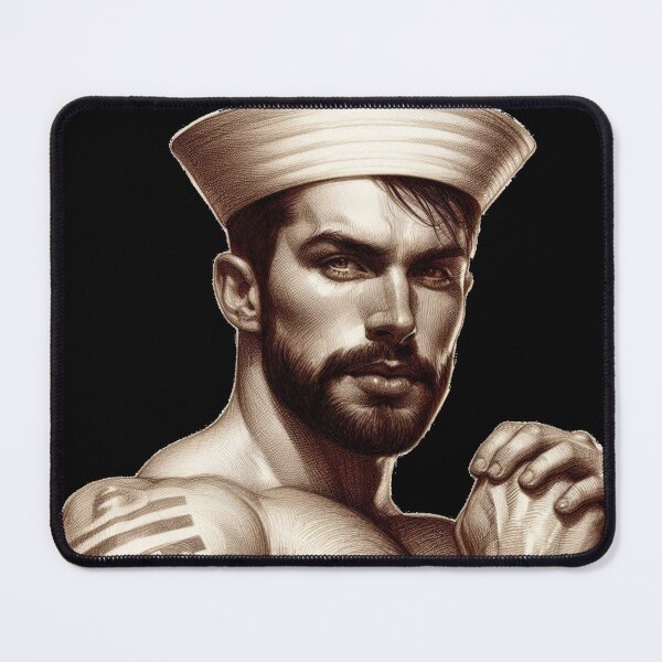 Item preview, 1950s Vintage Gay Sailor "Storm " San Francisco Tom of Finland Tribute Gay Pride Graphic Design designed and sold by ItsAKinkThing.