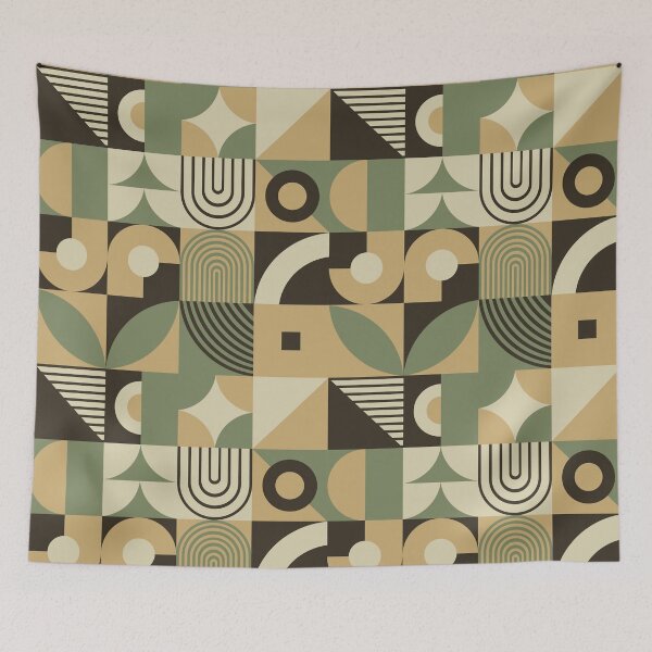 Item preview, Bauhaus Inspired Products For Aesthetic Bauhaus Interior Design: Green and Beige Color Palette Bauhaus designed and sold by Dezinix.