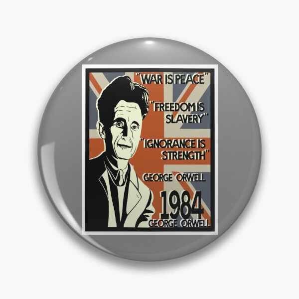 Item preview, War is Peace 1984 George Orwell Quote on British Flag designed and sold by KateVanFloofno1.