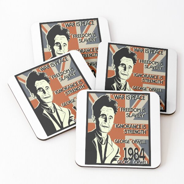Item preview, War is Peace 1984 George Orwell Quote on British Flag designed and sold by KateVanFloofno1.