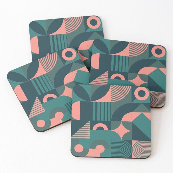 Item preview, Bauhaus Inspired Products For Aesthetic Bauhaus Interior Design: Green and Pink Aesthetic Bauhaus designed and sold by Dezinix.