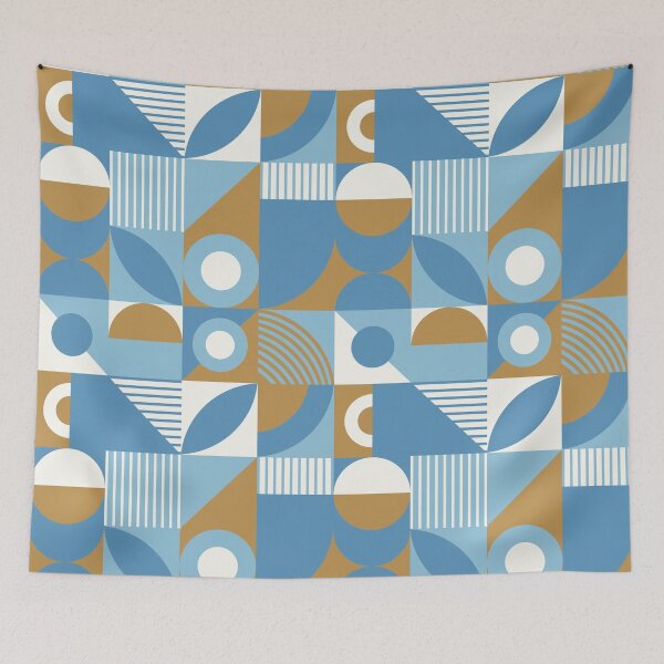 Item preview, Bauhaus Inspired Products For Aesthetic Bauhaus Interior Design: Camel Color and Blue Bauhaus designed and sold by Dezinix.