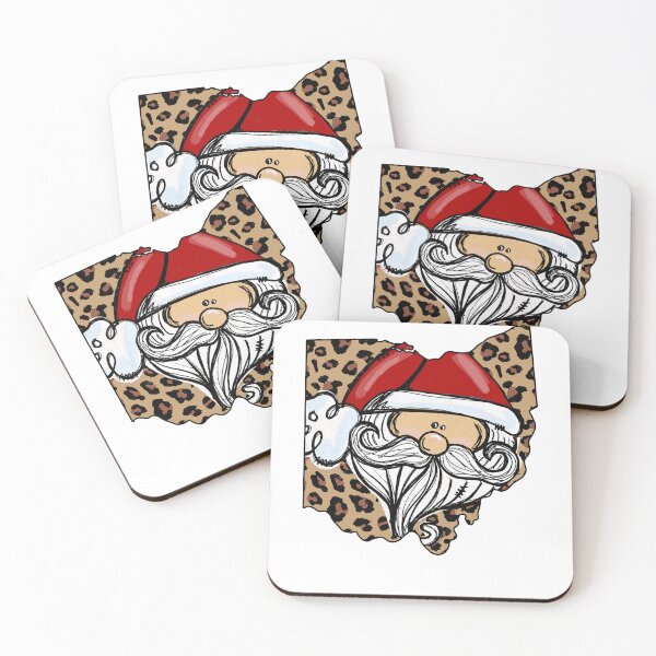 Item preview, Christmas Santa With Ohio Leopard Map designed and sold by palatablesold.
