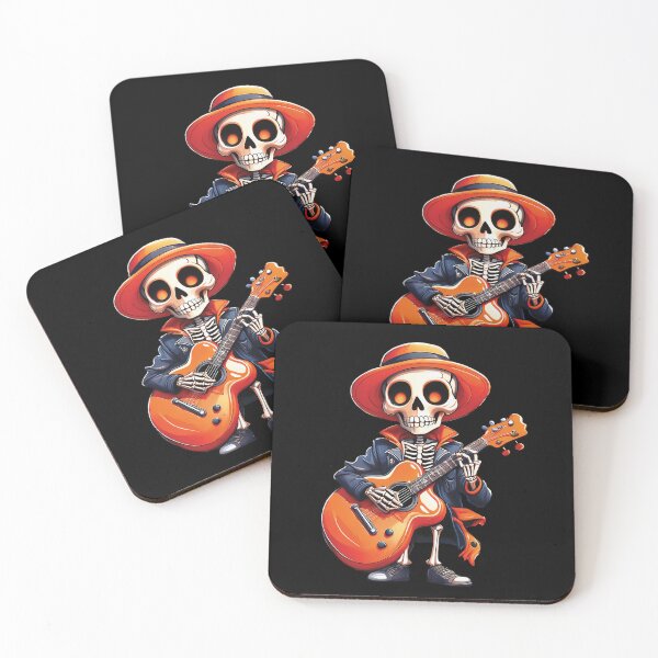 Item preview, Halloween Skeleton Playing Guitar - Spooky Halloween Art designed and sold by DoraTora.