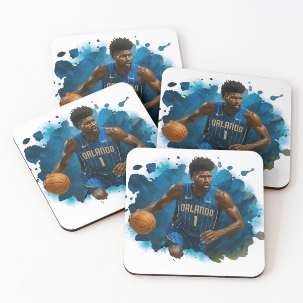 Artikelvorschau, Jonathan Isaac Orlando Magic – Aquarell-Splash-Basketball-Kunst entworfen und verkauft von Abidel.