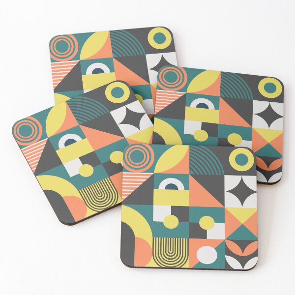 Item preview, Bauhaus Inspired Products For Aesthetic Bauhaus Interior Design: Orange Yellow Green Black and White Multicolor Bauhaus designed and sold by Dezinix.