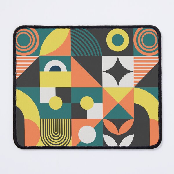 Item preview, Bauhaus Inspired Products For Aesthetic Bauhaus Interior Design: Orange Yellow Green Black and White Multicolor Bauhaus designed and sold by Dezinix.