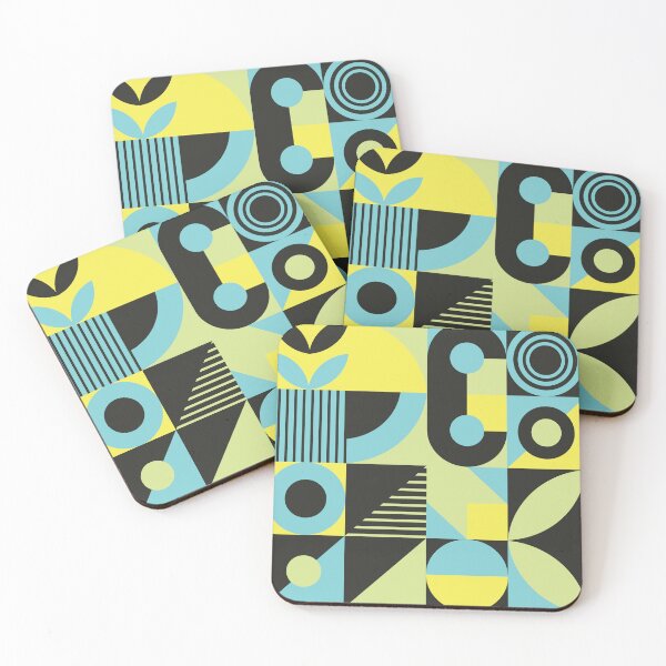 Item preview, Bauhaus Inspired Products For Aesthetic Bauhaus Interior Design: Blue and Yellow Multicolor Bauhaus designed and sold by Dezinix.