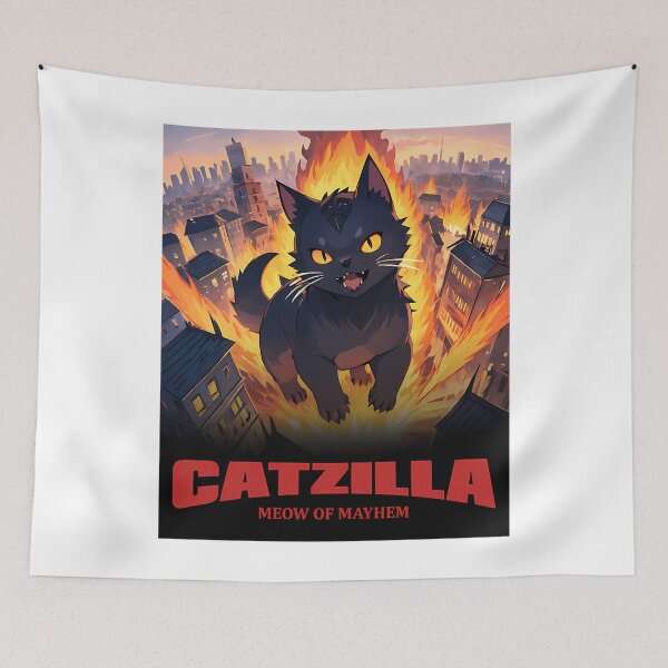 Item preview, Catzilla Meow Of Mayhem designed and sold by IVANOVSKAASHOP.