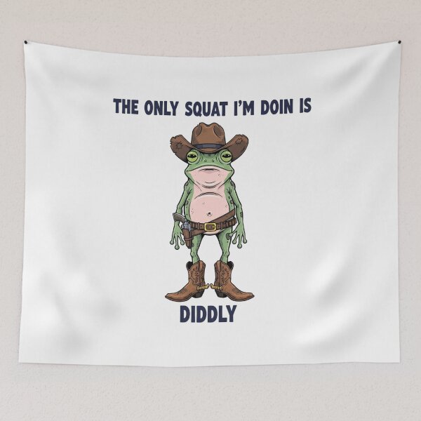 Item preview, diddly squat, workout, couch potato, funnyfits70, Humor, Funny, retro, vintages, funny quotes, animal humor, designed and sold by FunnyFits70.