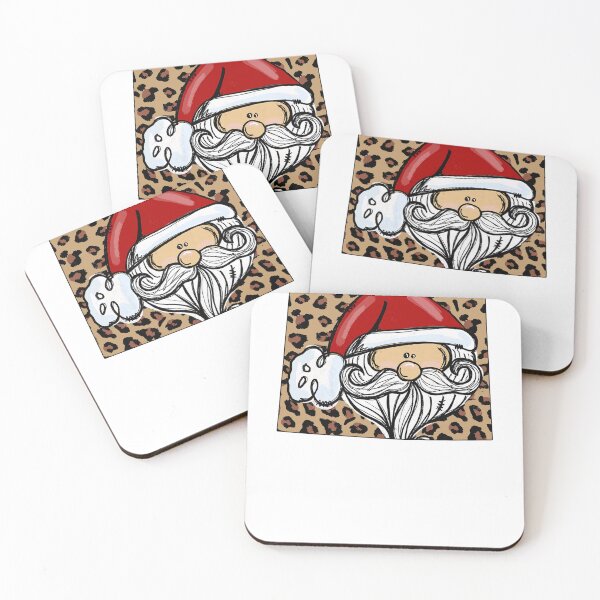Item preview, Christmas Santa With Wyoming Leopard Map designed and sold by palatablesold.