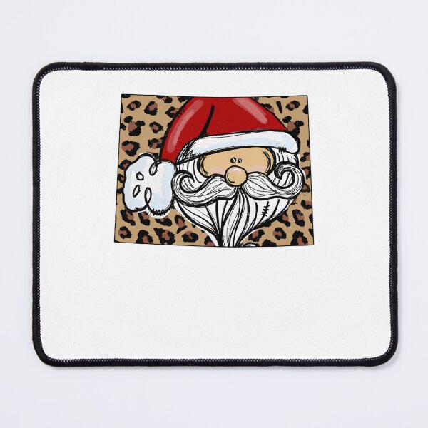 Item preview, Christmas Santa With Wyoming Leopard Map designed and sold by palatablesold.