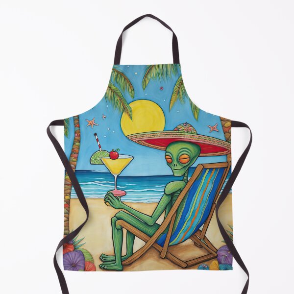 Item preview, Alien on a tropical beach drinking a cocktail designed and sold by Colin Bentham.
