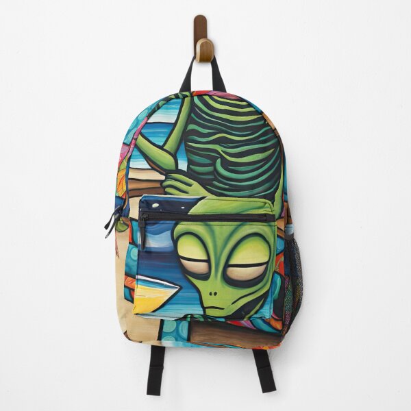 Item preview, Alien on a tropical beach drinking a cocktail designed and sold by Colin Bentham.