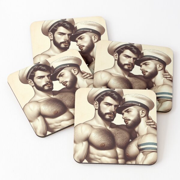 Item preview, 1940s Vintage Sailors "Stay" San Francisco Tom of Finland Tribute Gay Pride Graphic Design designed and sold by ItsAKinkThing.