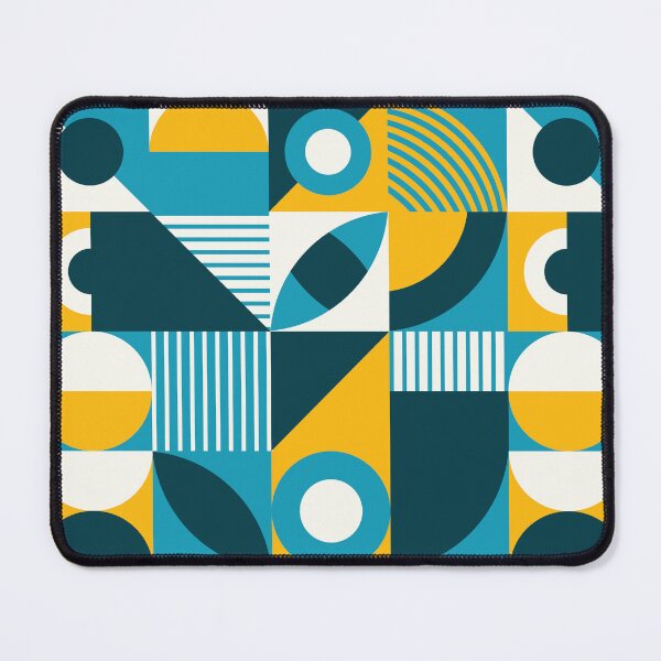 Item preview, Bauhaus Inspired Products For Aesthetic Bauhaus Interior Design: Blue Teal and Yellow Multicolor Bauhaus designed and sold by Dezinix.