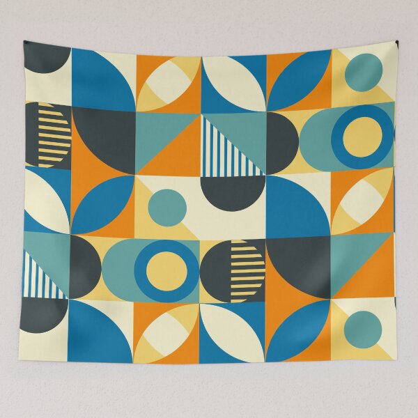 Item preview, Bauhaus Inspired Products For Aesthetic Bauhaus Interior Design: Blue, Green, Yellow, Orange Multicolor Bauhaus designed and sold by Ideeplyfeltit.