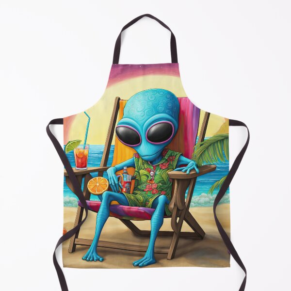 Item preview, Alien on a tropical beach drinking a cocktail designed and sold by Colin Bentham.