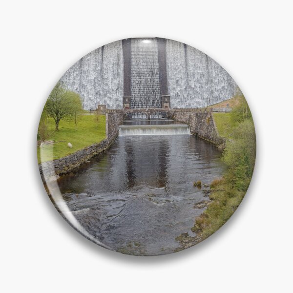 Item preview, Water Overflowing the Reservoir in The Elan Valley in Wales UK designed and sold by John Gilham - Landscape Photography.